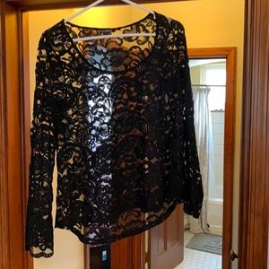 Black lace shirt